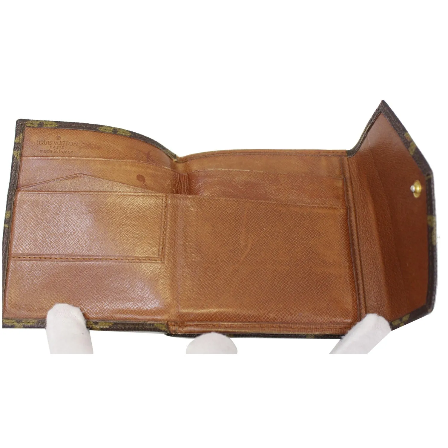 LOUIS VUITTON Monogram canvas Vintage Flap Wallet Brown