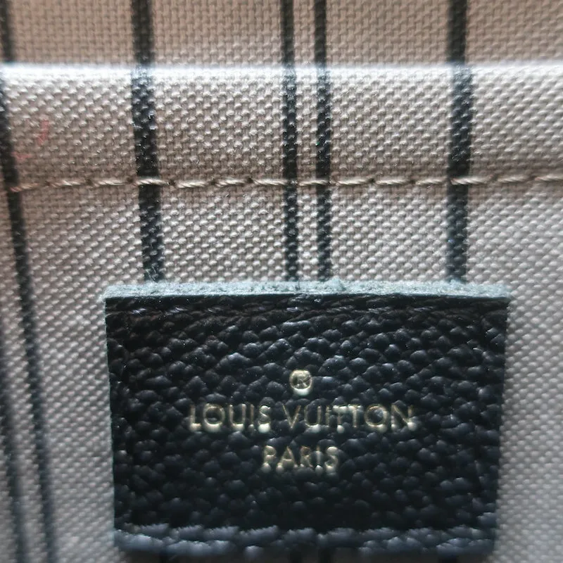 Louis Vuitton Montaigne MM Tote Black Empreinte Leather Shoulder Bag