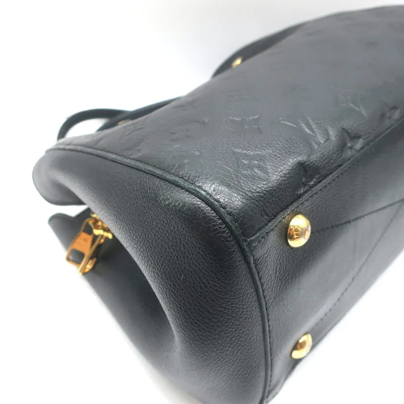 Louis Vuitton Montaigne MM Tote Black Empreinte Leather Shoulder Bag