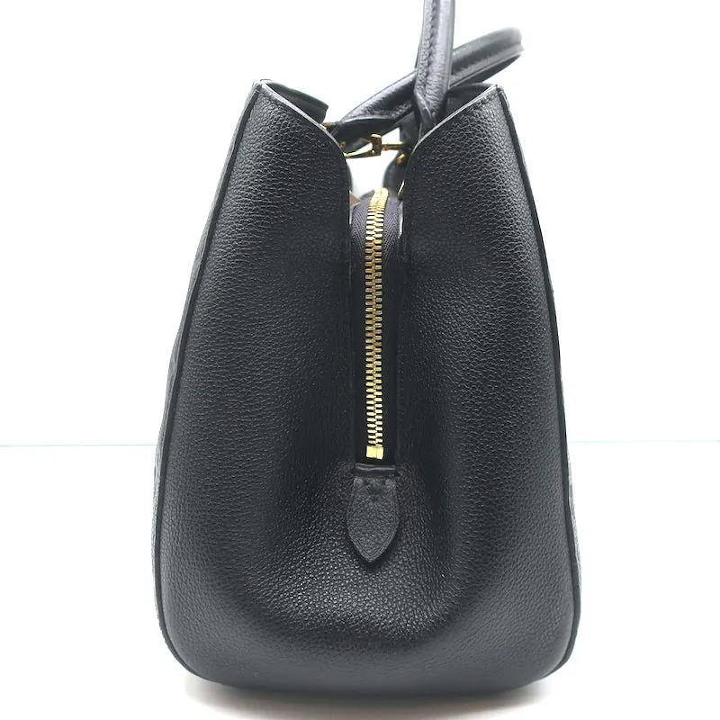 Louis Vuitton Montaigne MM Tote Black Empreinte Leather Shoulder Bag