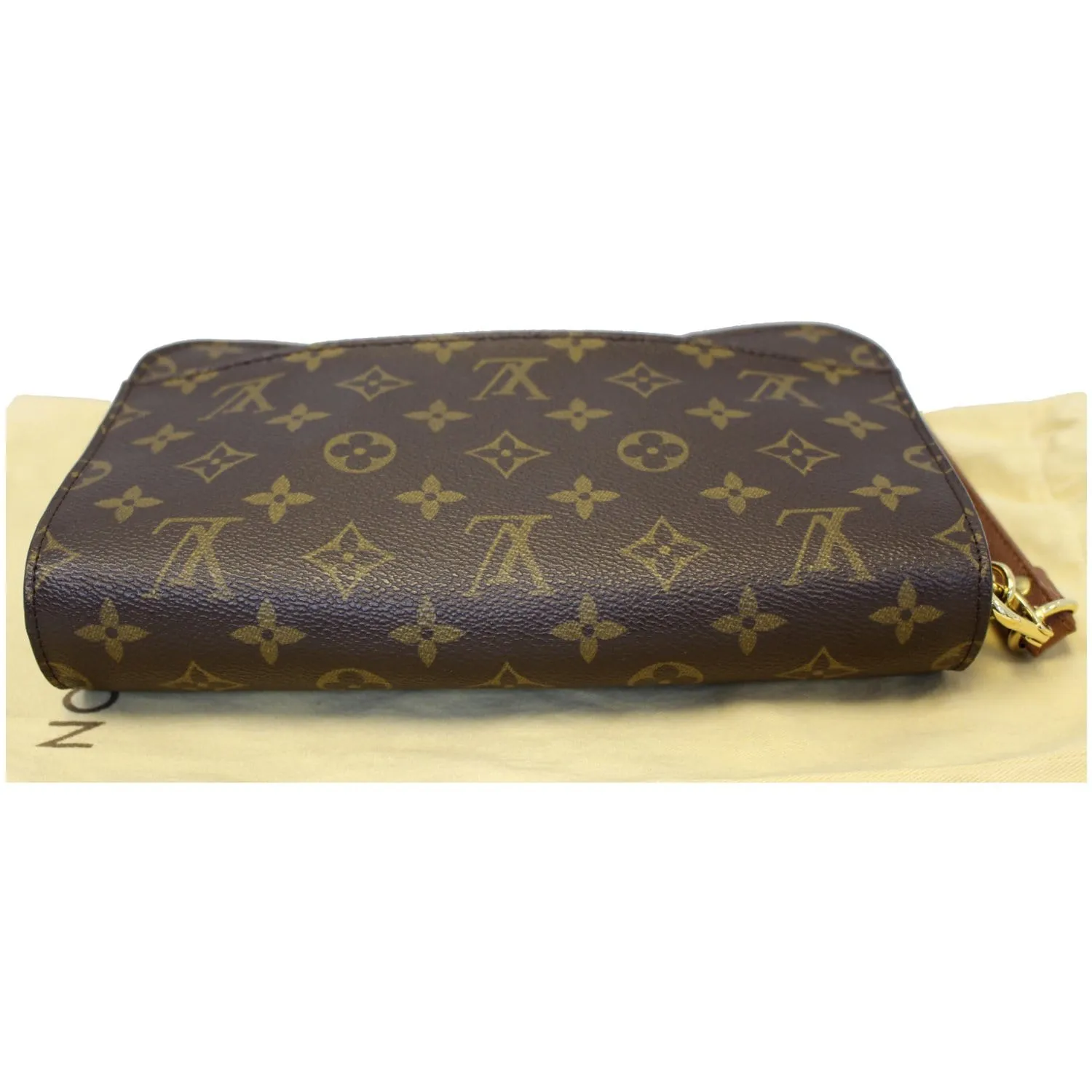 LOUIS VUITTON Orsay Monogram Canvas Clutch Bag Brown