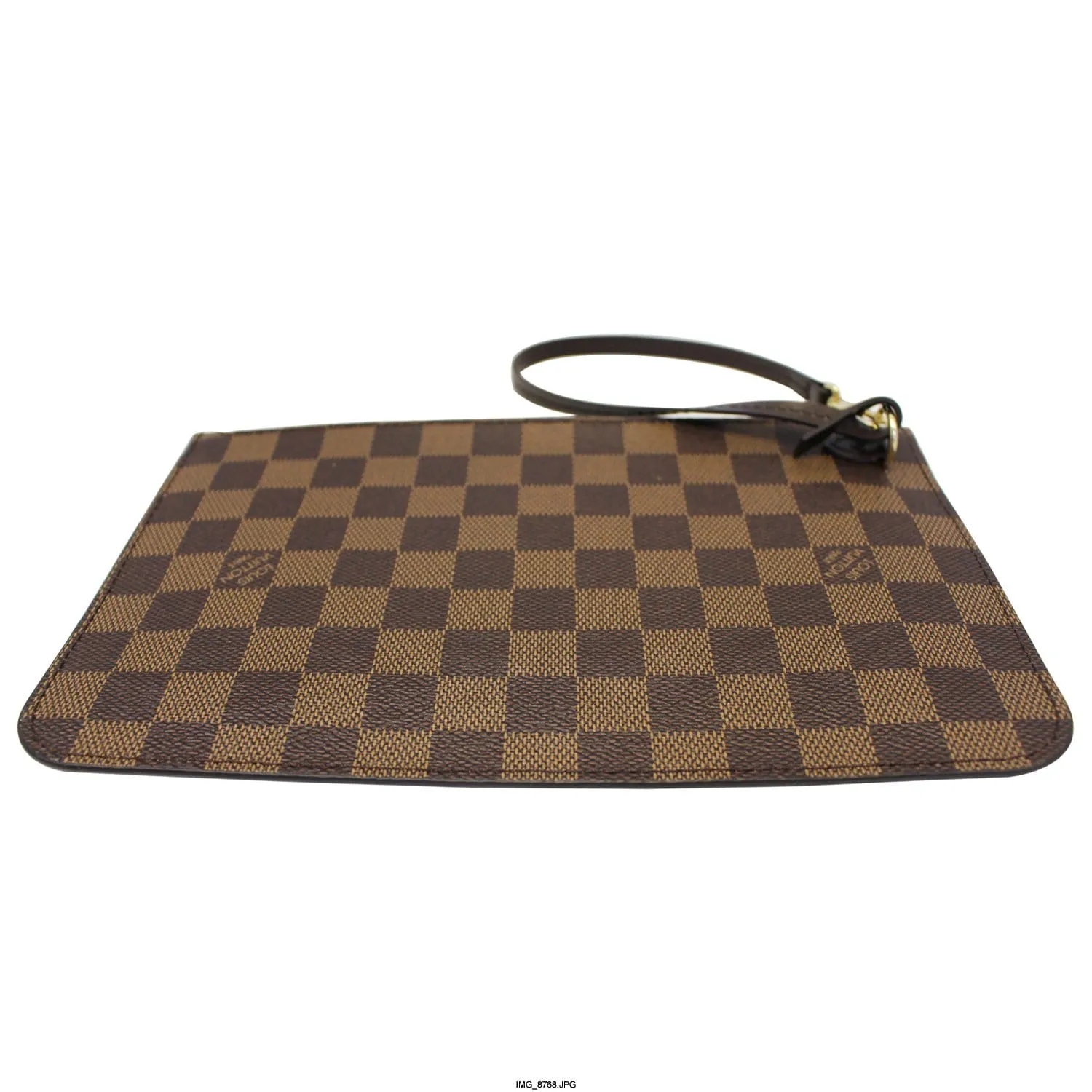 LOUIS VUITTON Pochette Wristlet Pouch Damier Ebene Neverfull MM