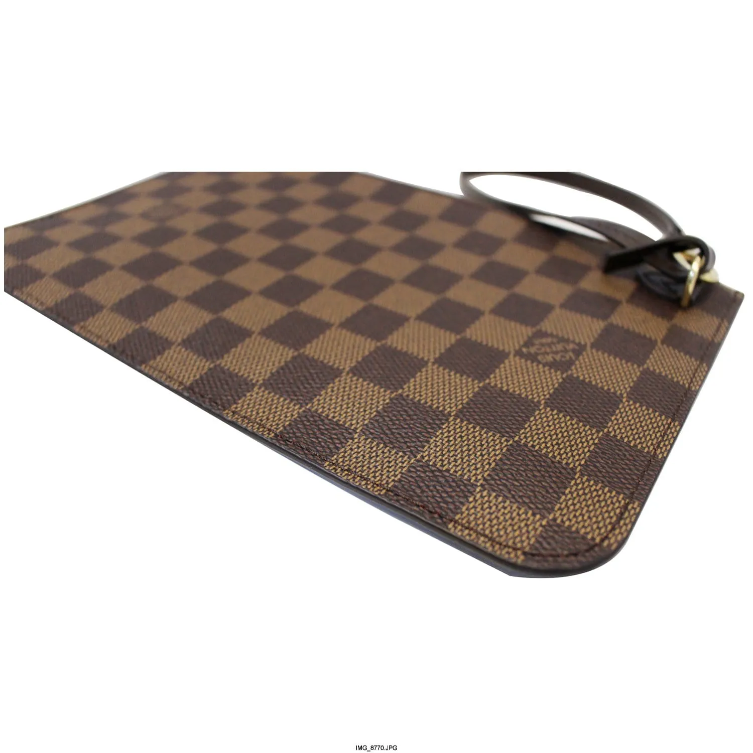 LOUIS VUITTON Pochette Wristlet Pouch Damier Ebene Neverfull MM