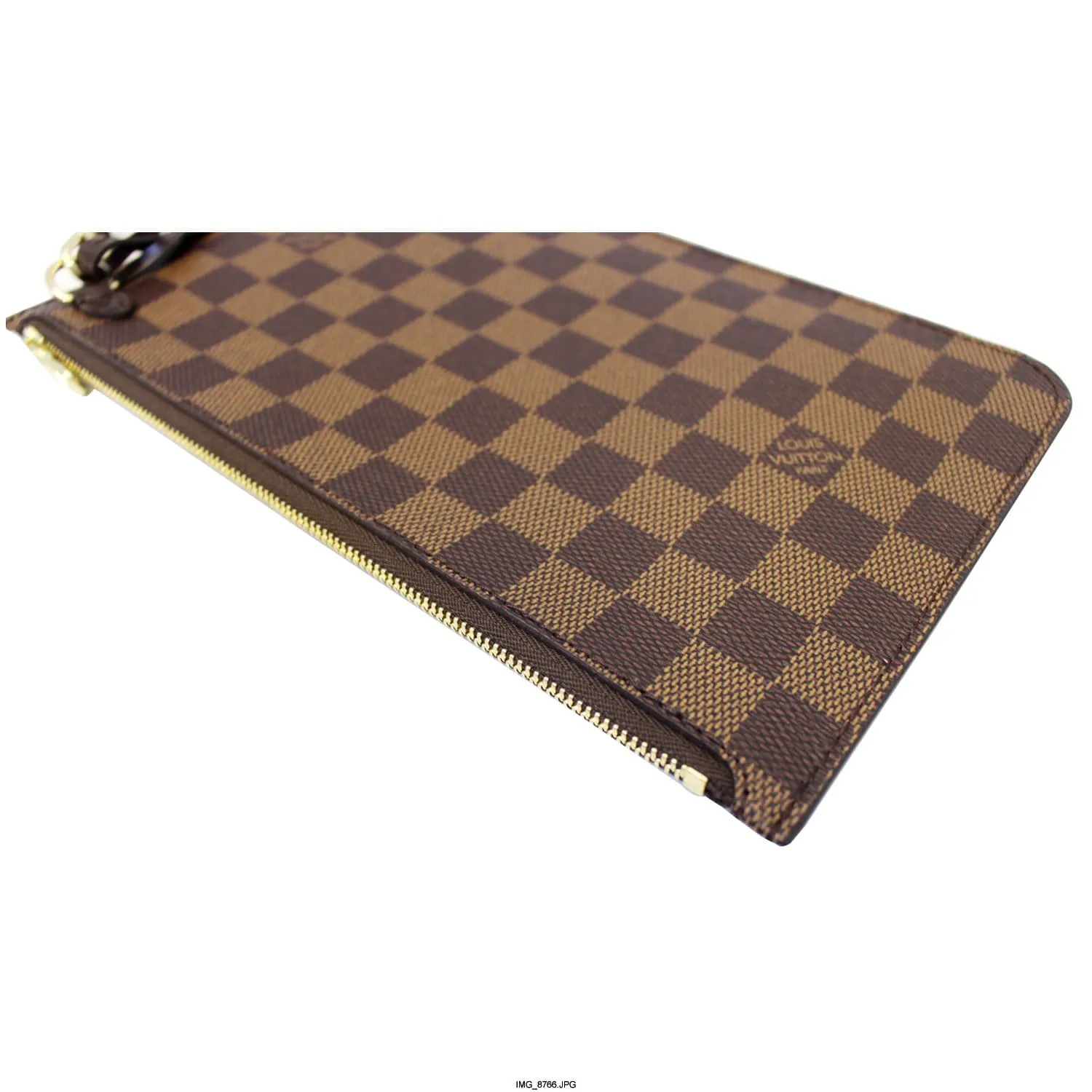 LOUIS VUITTON Pochette Wristlet Pouch Damier Ebene Neverfull MM