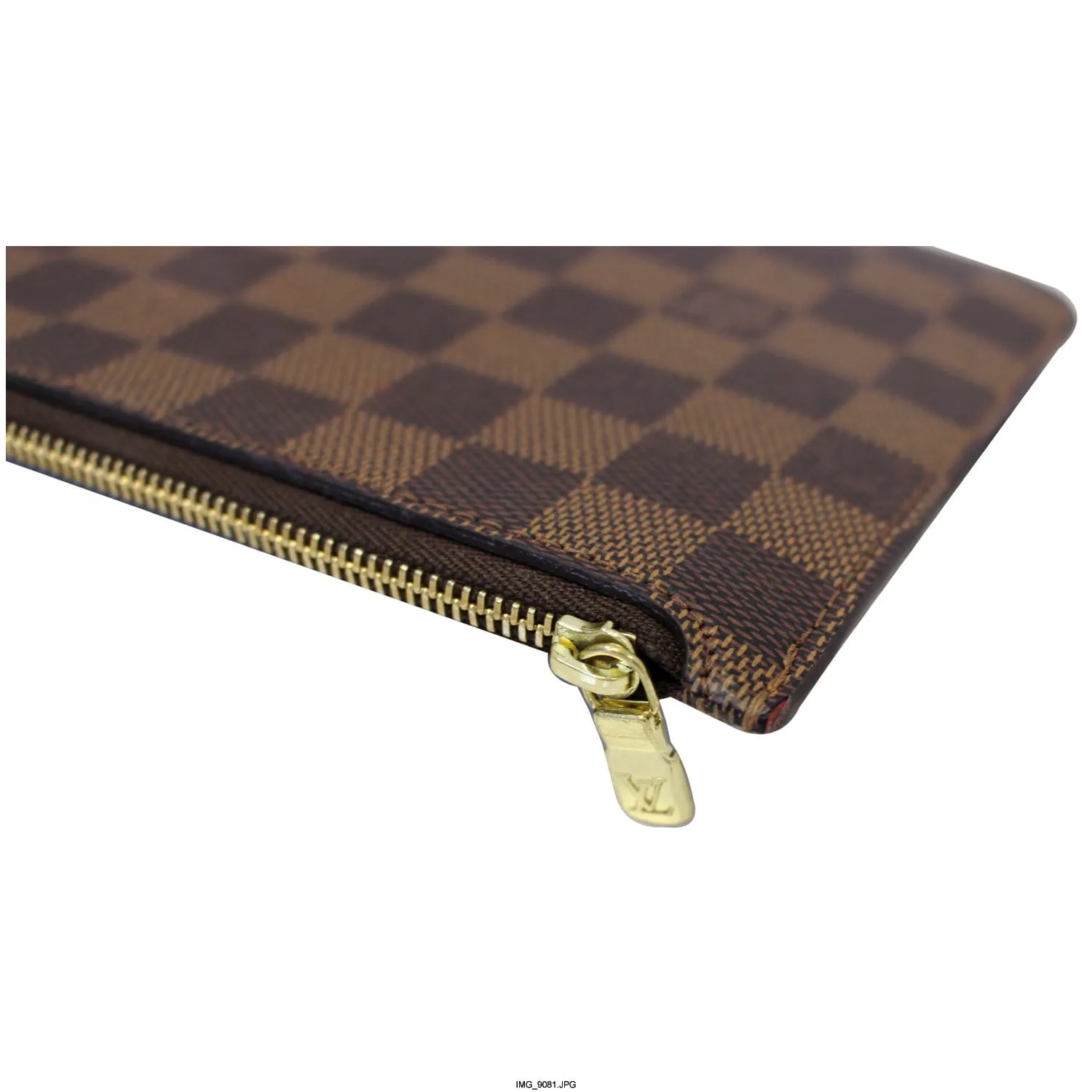 LOUIS VUITTON Pochette Wristlet Pouch Damier Ebene Neverfull MM