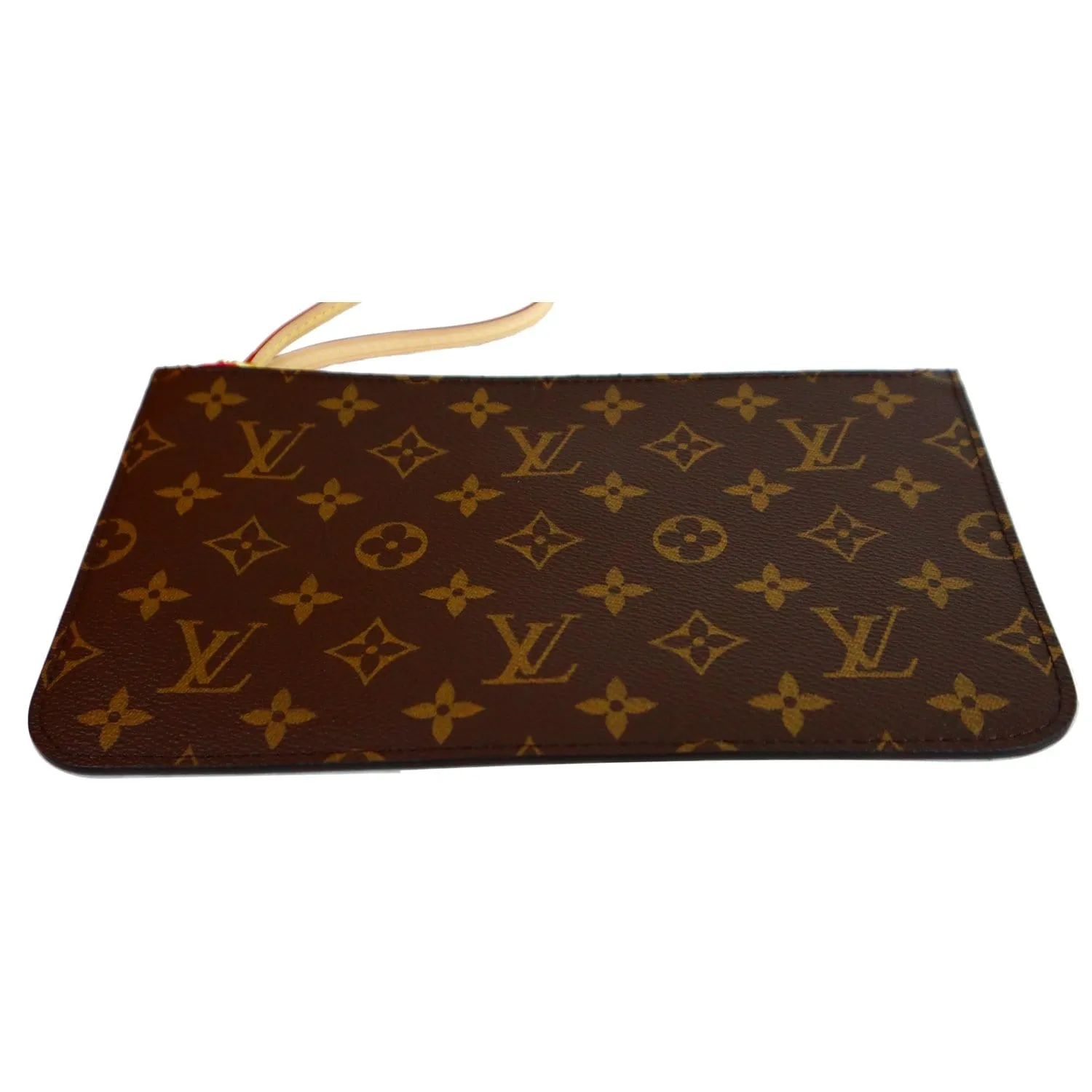 LOUIS VUITTON Pochette Wristlet Pouch Monogram Canvas Neverfull MM Fuchsia