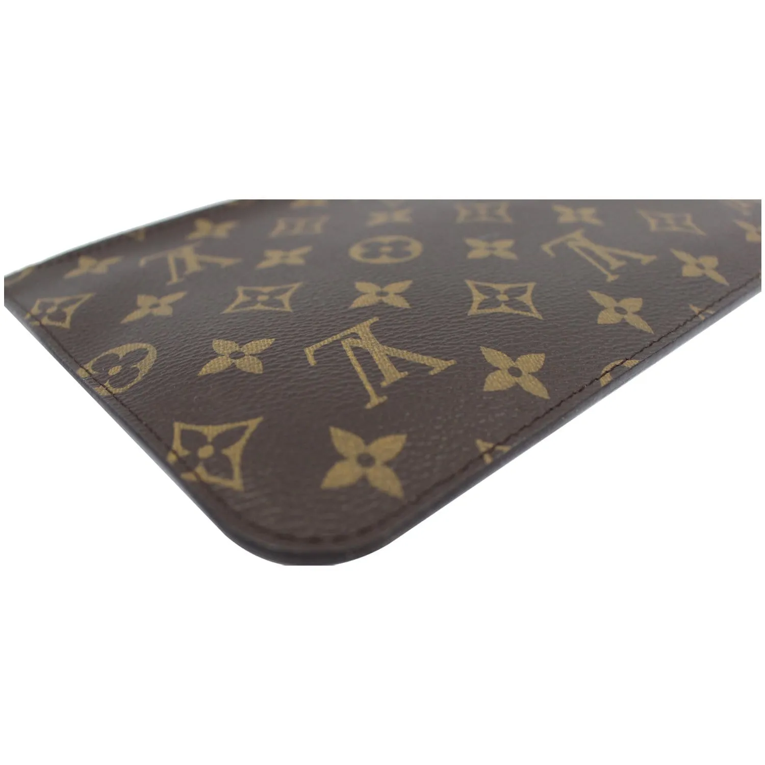 LOUIS VUITTON Pochette Wristlet Pouch Monogram Canvas Neverfull MM Rose Ballerine