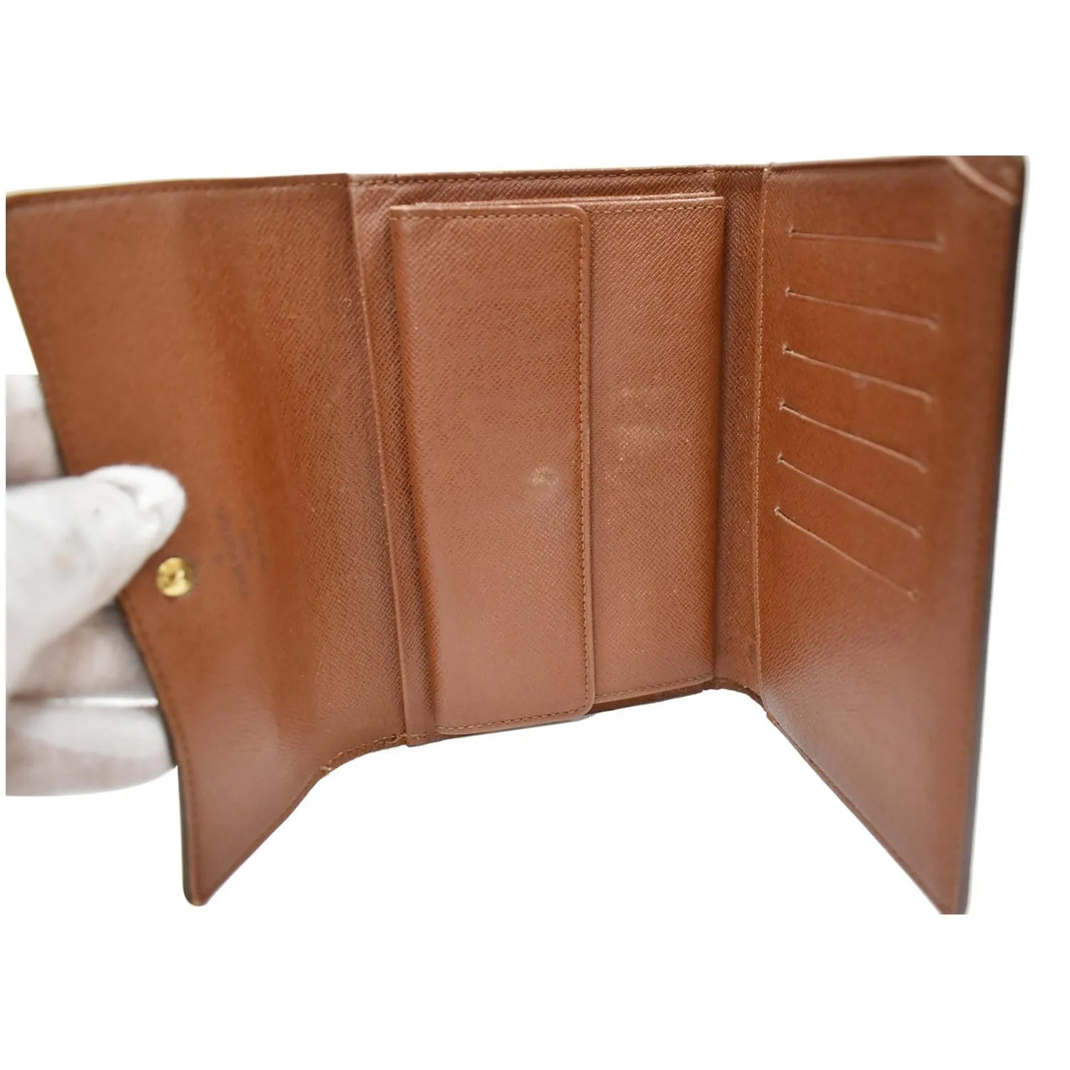 LOUIS VUITTON Porte-Tresor Etui Papiers Monogram Canvas Wallet Brown