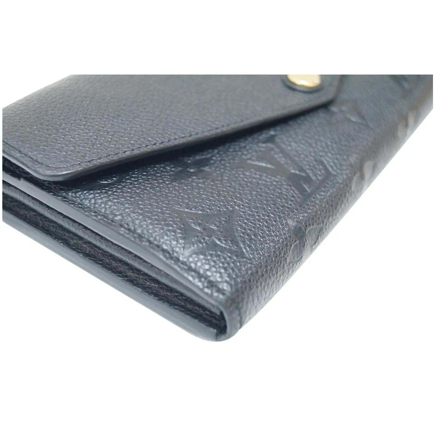 LOUIS VUITTON Sarah Empreinte Leather Wallet Black