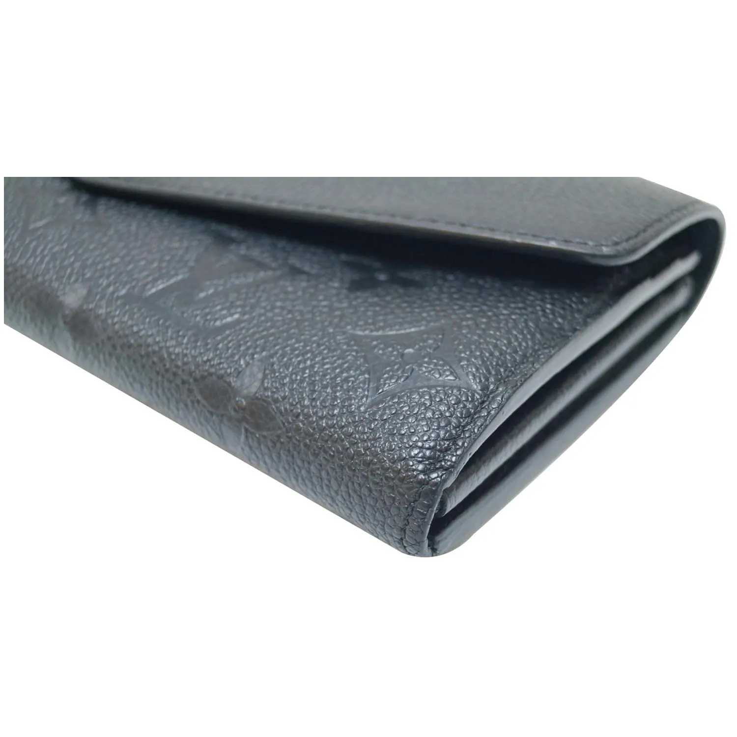 LOUIS VUITTON Sarah Empreinte Leather Wallet Black