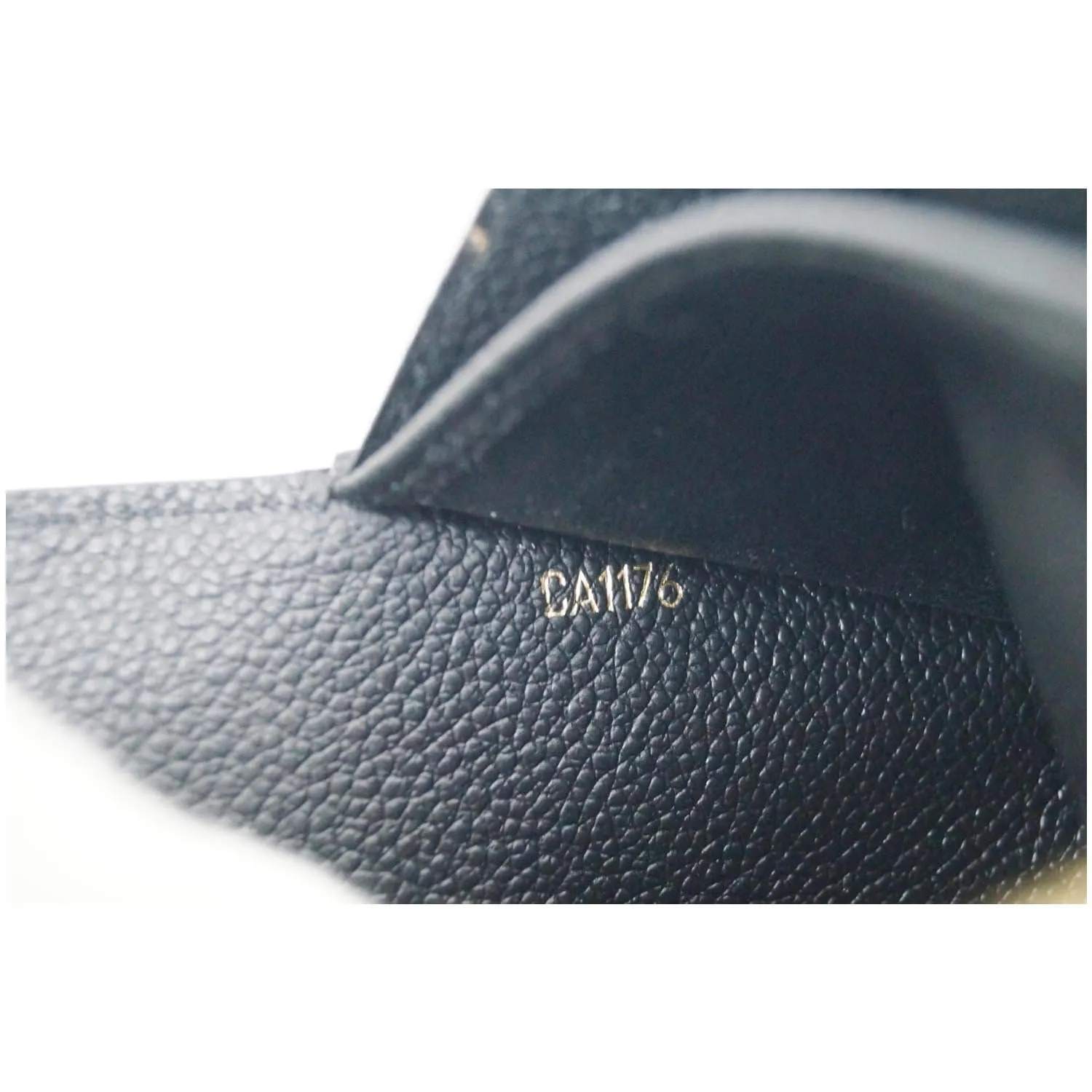 LOUIS VUITTON Sarah Empreinte Leather Wallet Black
