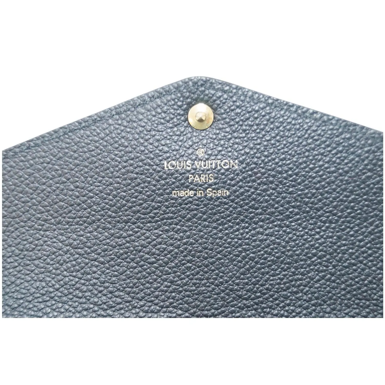 LOUIS VUITTON Sarah Empreinte Leather Wallet Black