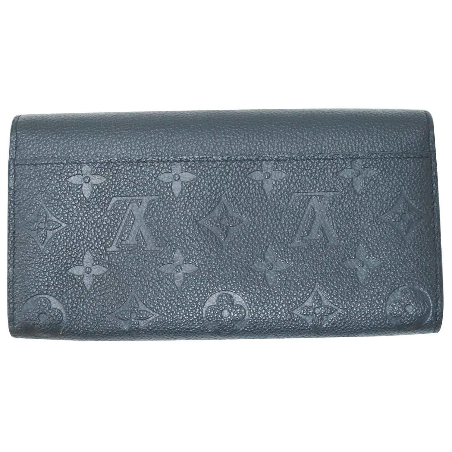LOUIS VUITTON Sarah Empreinte Leather Wallet Black