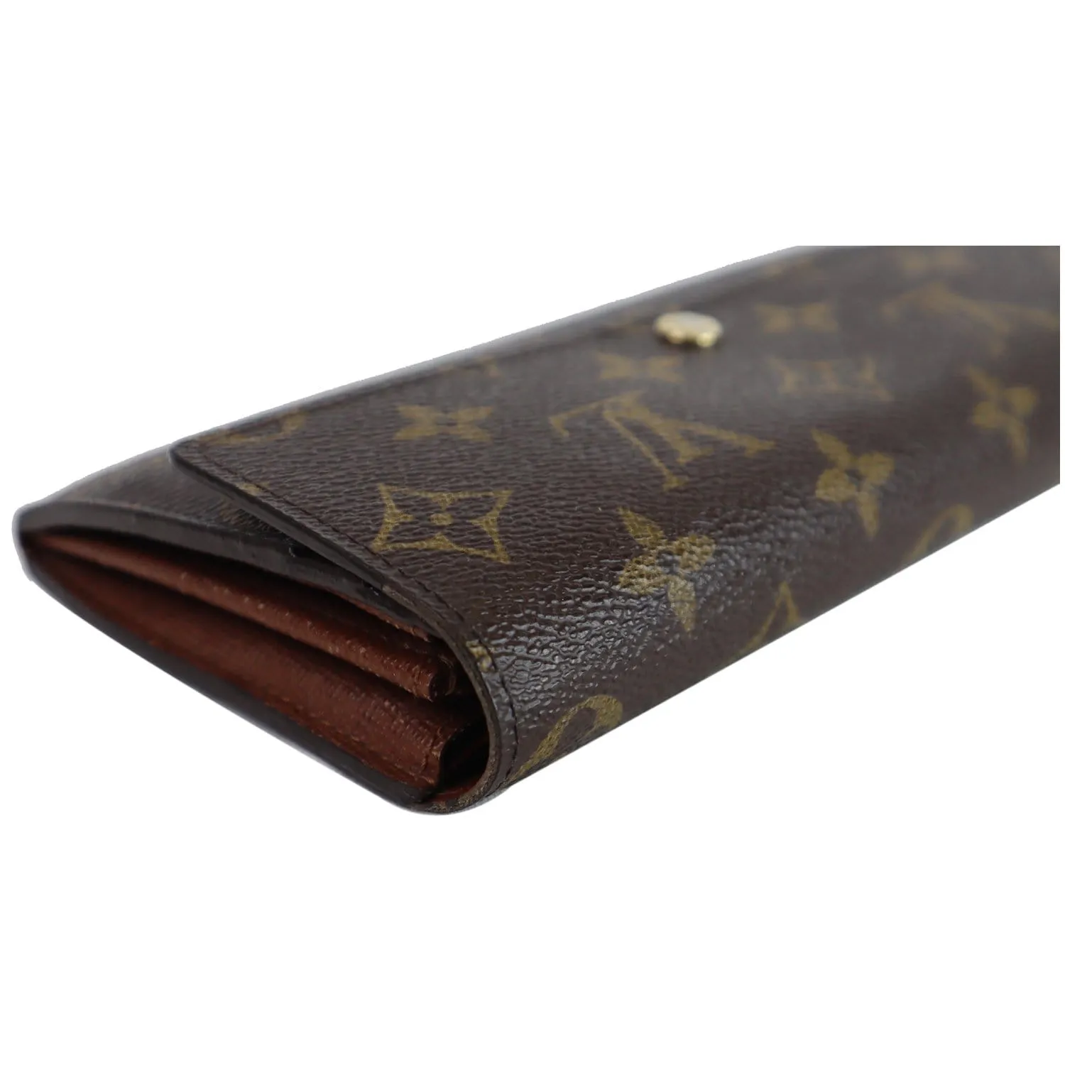 LOUIS VUITTON Sarah Monogram Canvas Wallet Brown