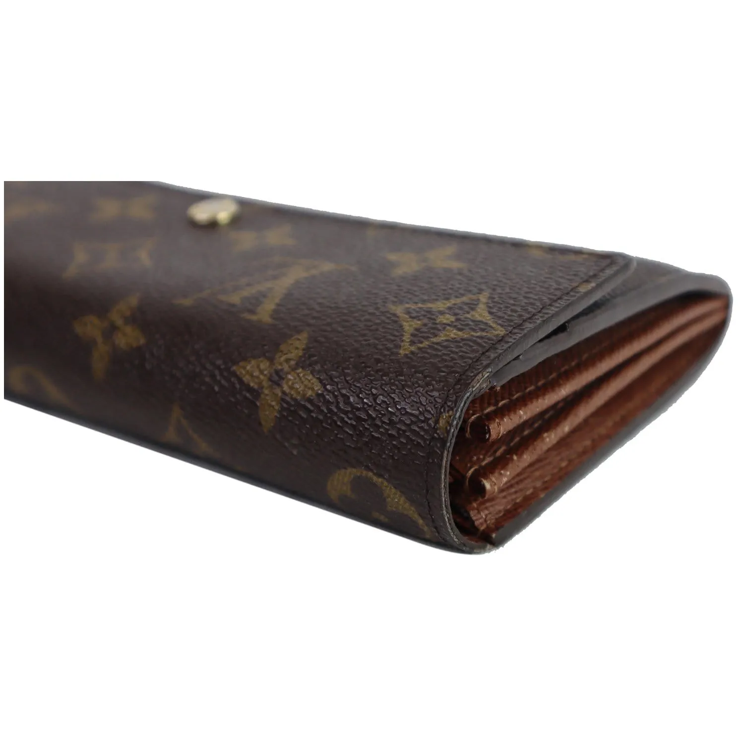 LOUIS VUITTON Sarah Monogram Canvas Wallet Brown