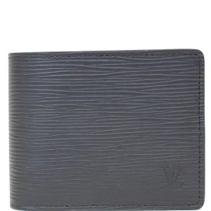 LOUIS VUITTON Slender Epi Leather Wallet Black