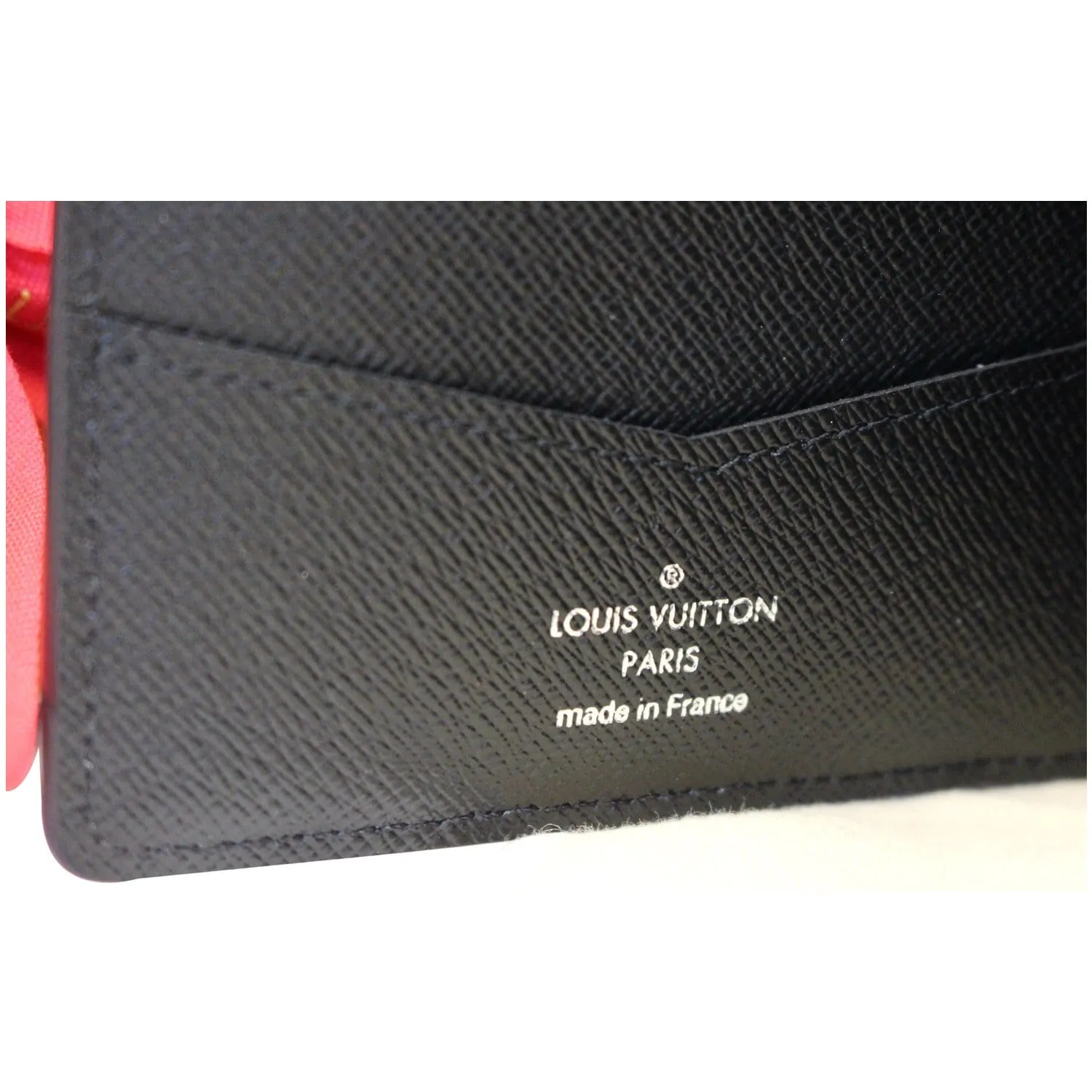 LOUIS VUITTON Slender Epi Leather Wallet Black