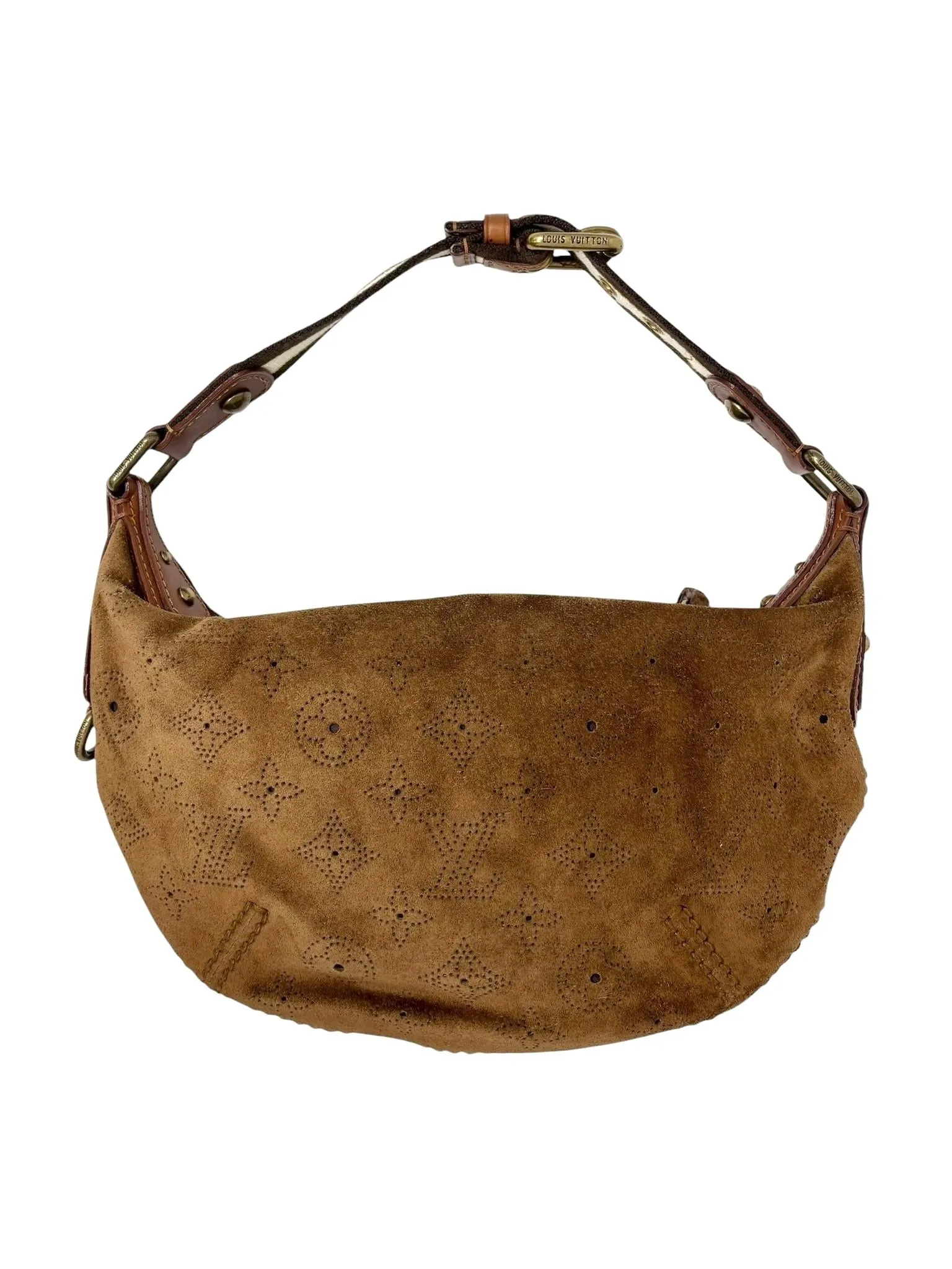 Louis Vuitton Suede Logo Mini Shoulder Bag
