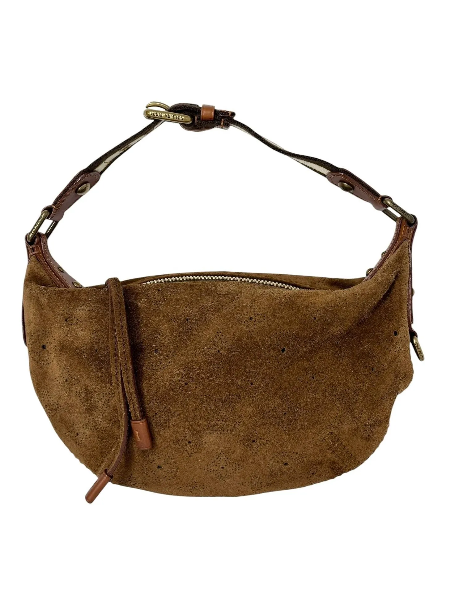 Louis Vuitton Suede Logo Mini Shoulder Bag