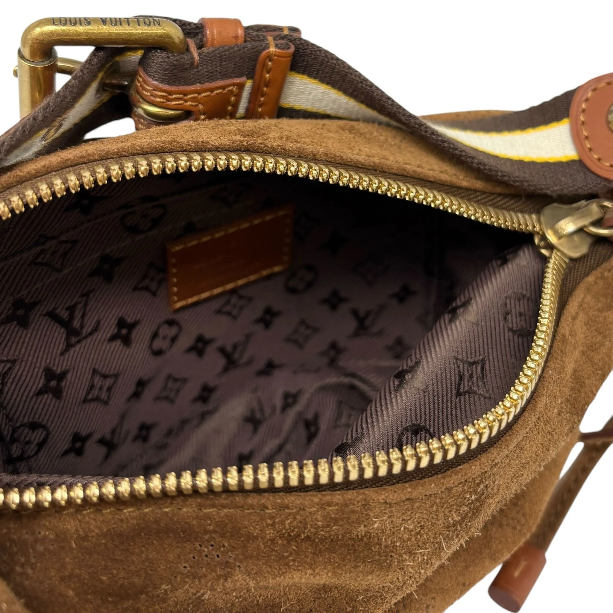 Louis Vuitton Suede Logo Mini Shoulder Bag