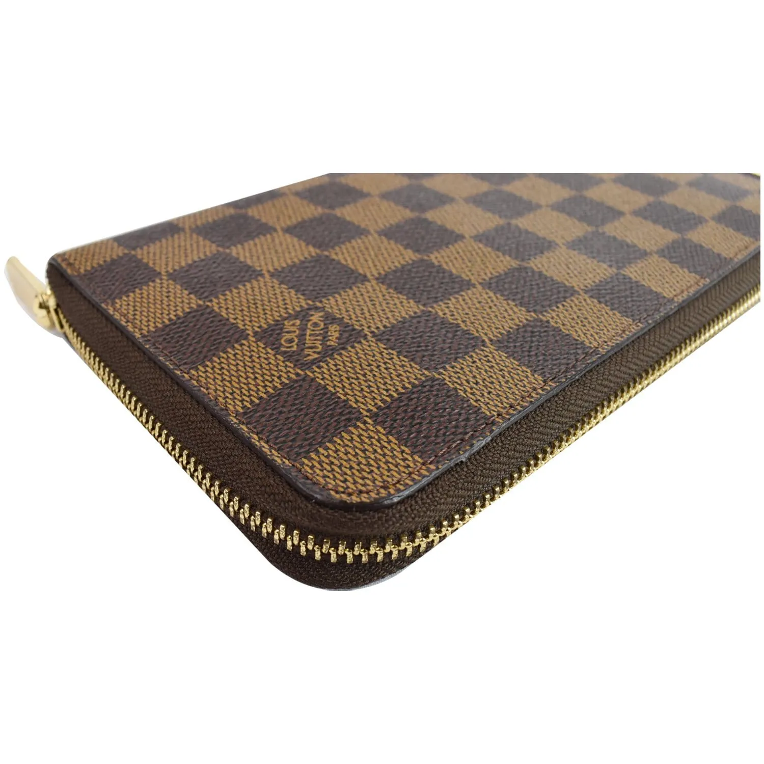 LOUIS VUITTON Zippy Organizer Damier Ebene Wallet Brown