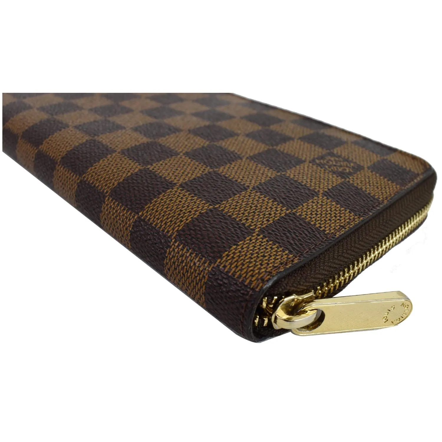 LOUIS VUITTON Zippy Organizer Damier Ebene Wallet Brown