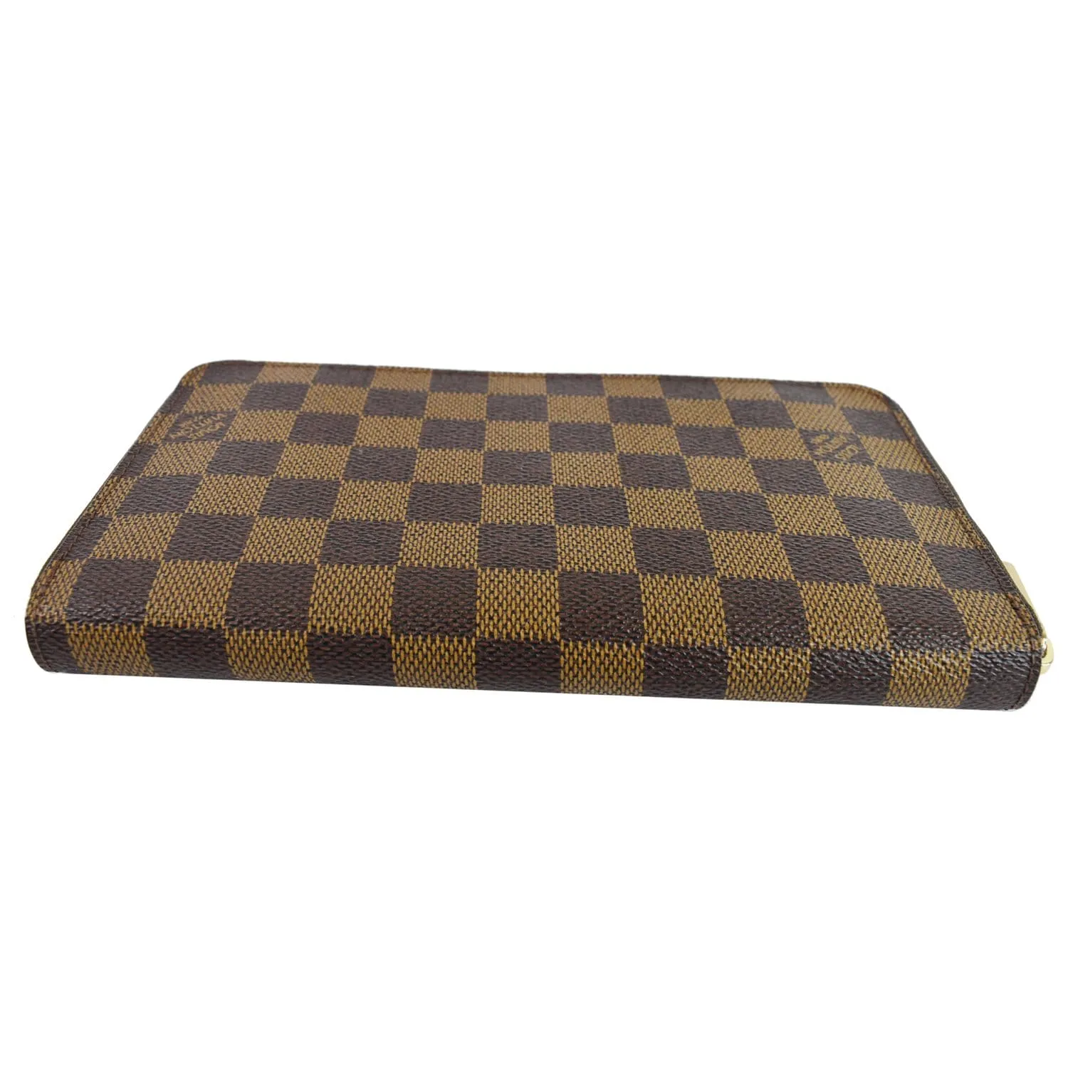 LOUIS VUITTON Zippy Organizer Damier Ebene Wallet Brown