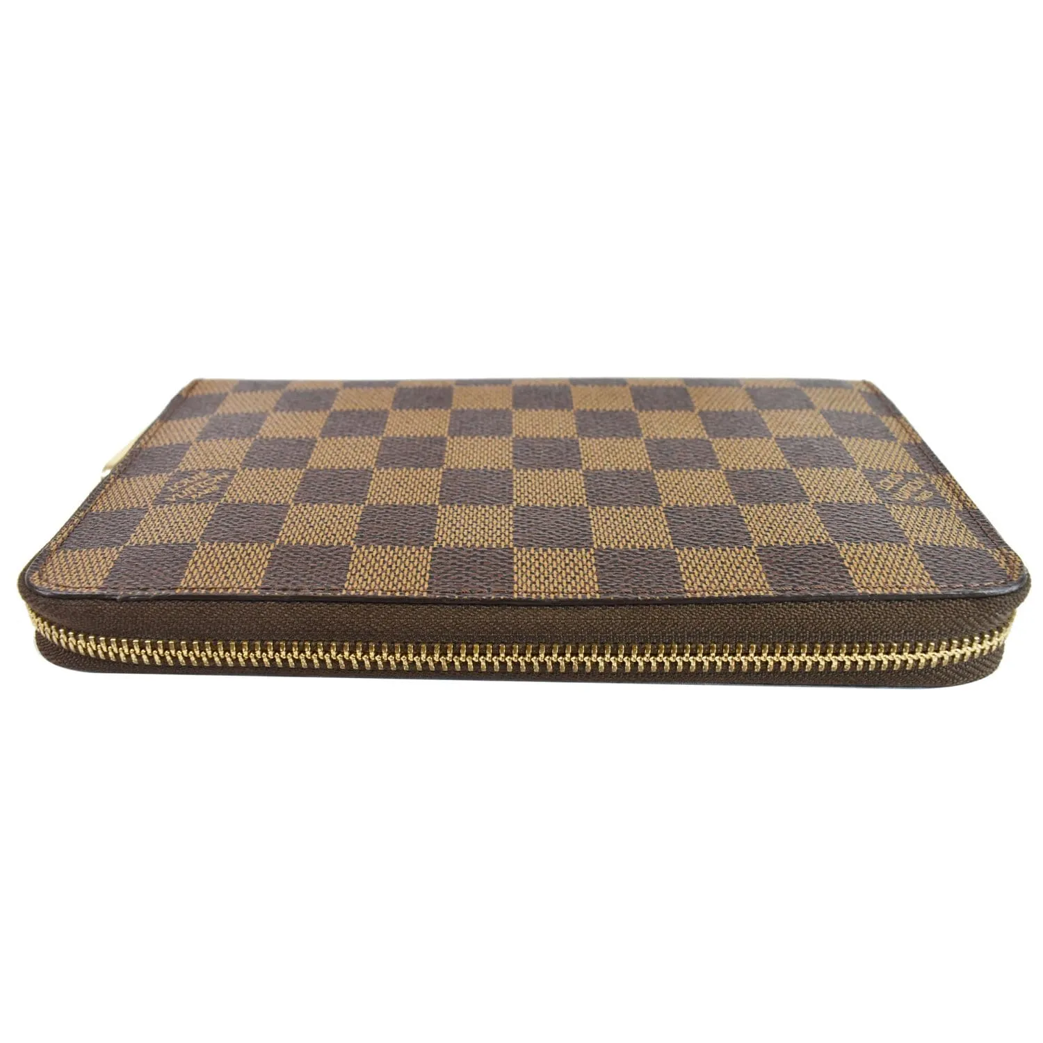 LOUIS VUITTON Zippy Organizer Damier Ebene Wallet Brown