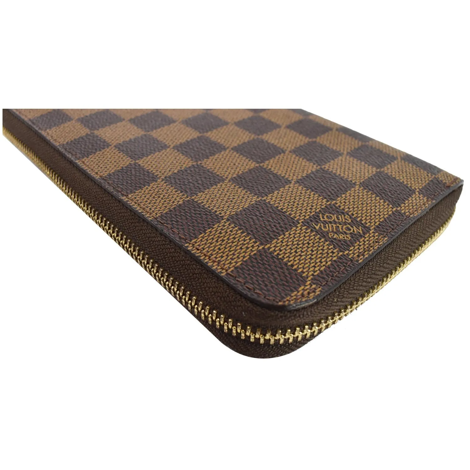 LOUIS VUITTON Zippy Organizer Damier Ebene Wallet Brown