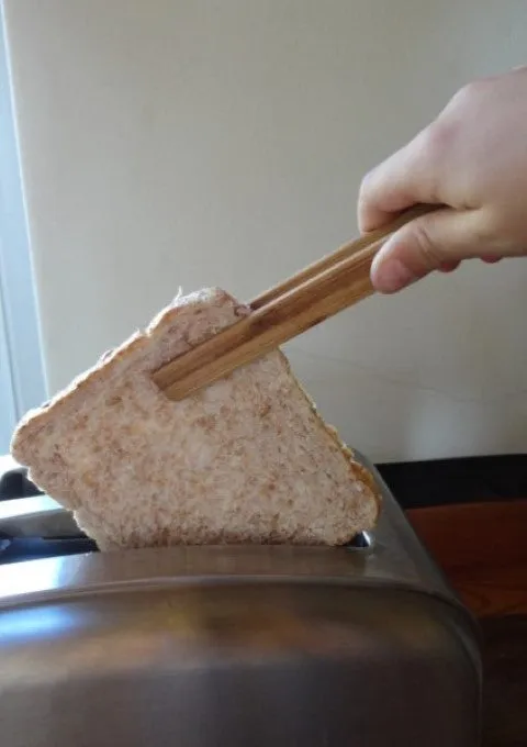 Magnetic Wooden Toast & Garnish Tongs