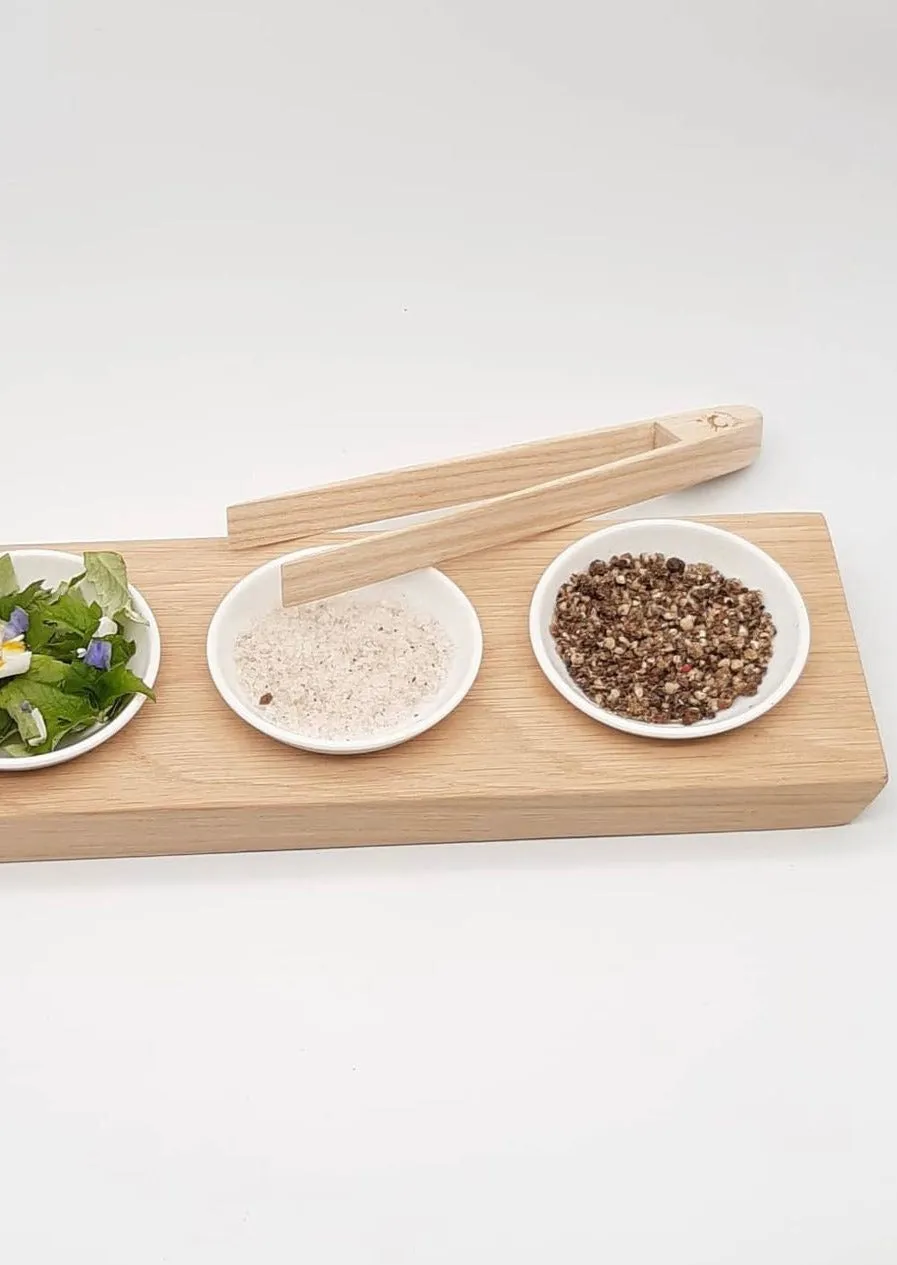 Magnetic Wooden Toast & Garnish Tongs