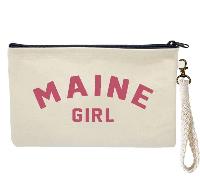 Maine Girl Pink Zipper Pouch Wristlet