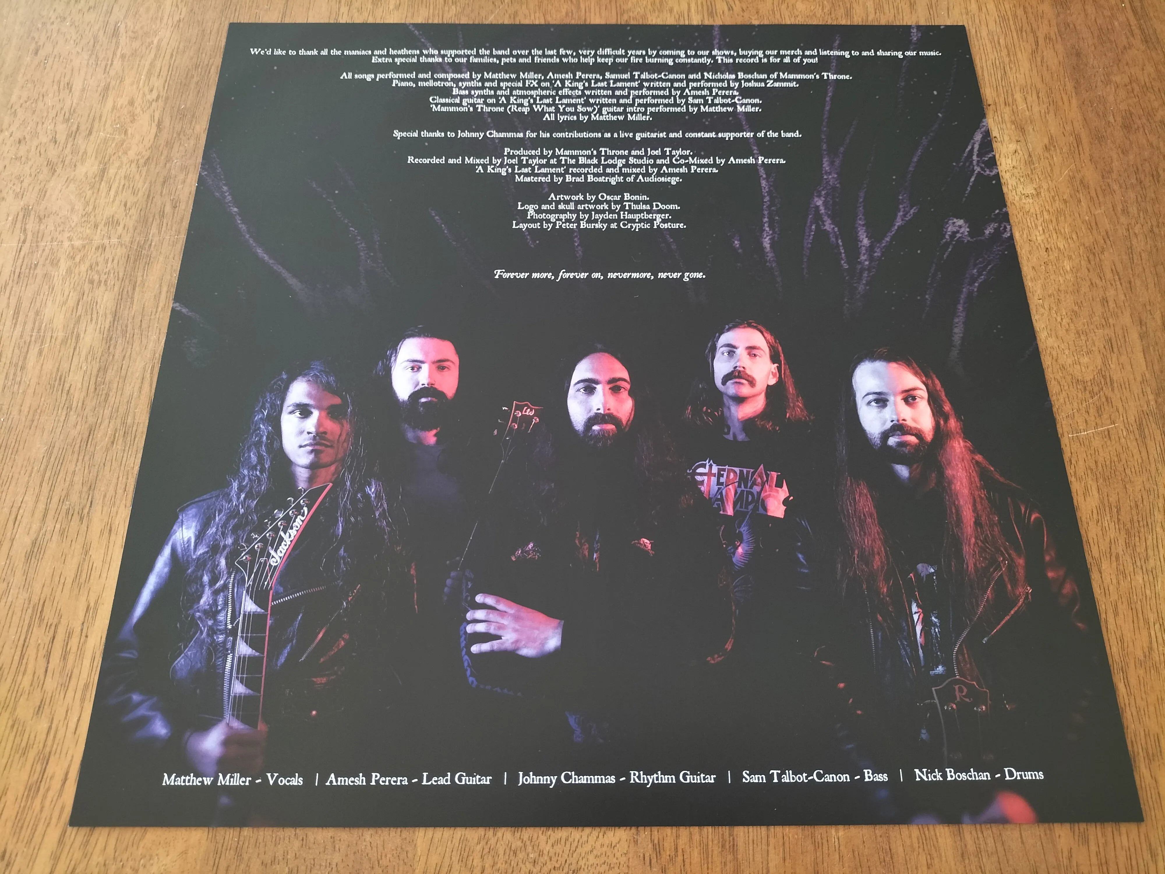 MAMMON'S THRONE (AUS) - Mammon's Throne LP PURPLE TRANSPARENT VINYL