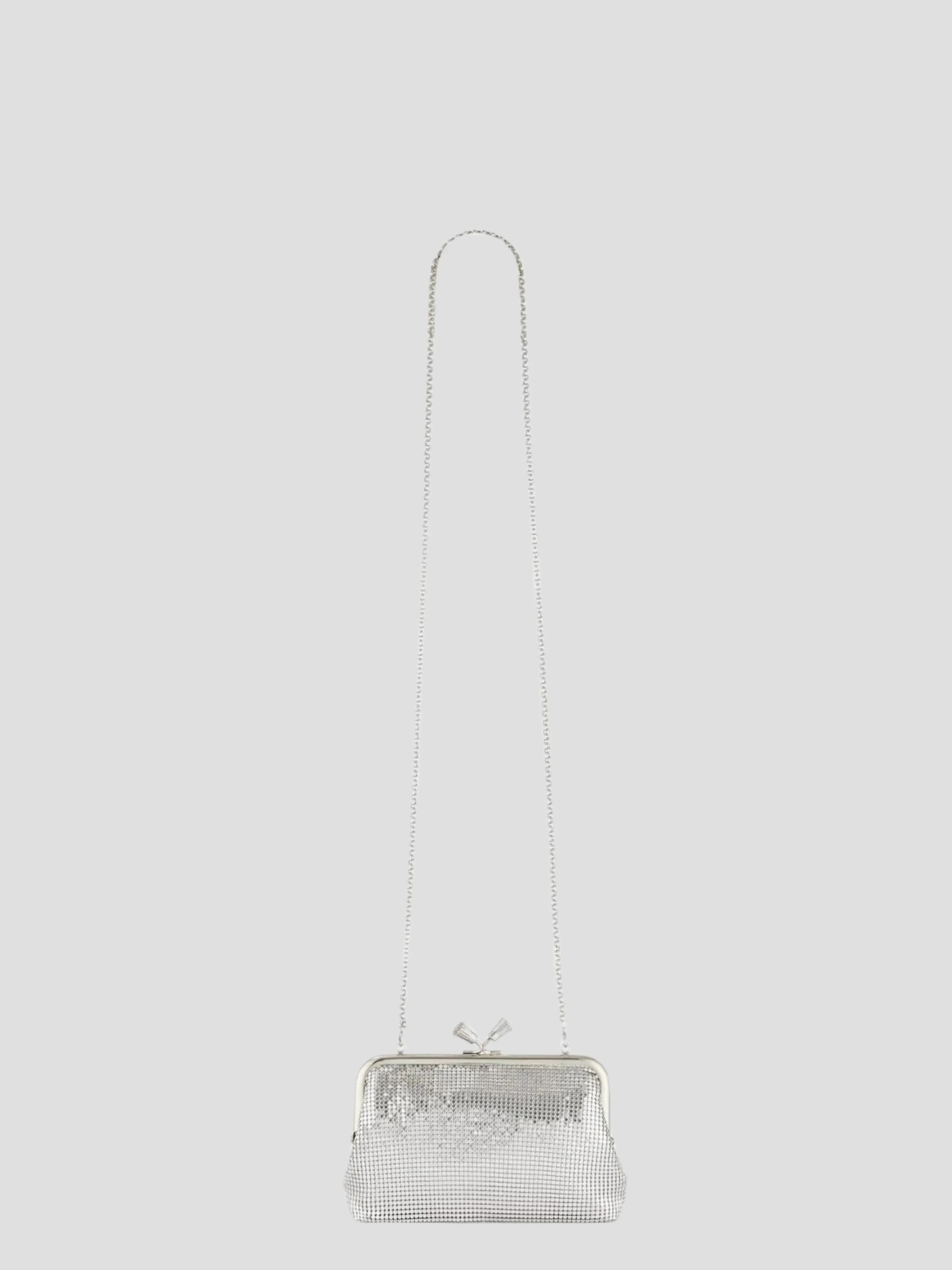 Maud Tassel Clutch in Silver