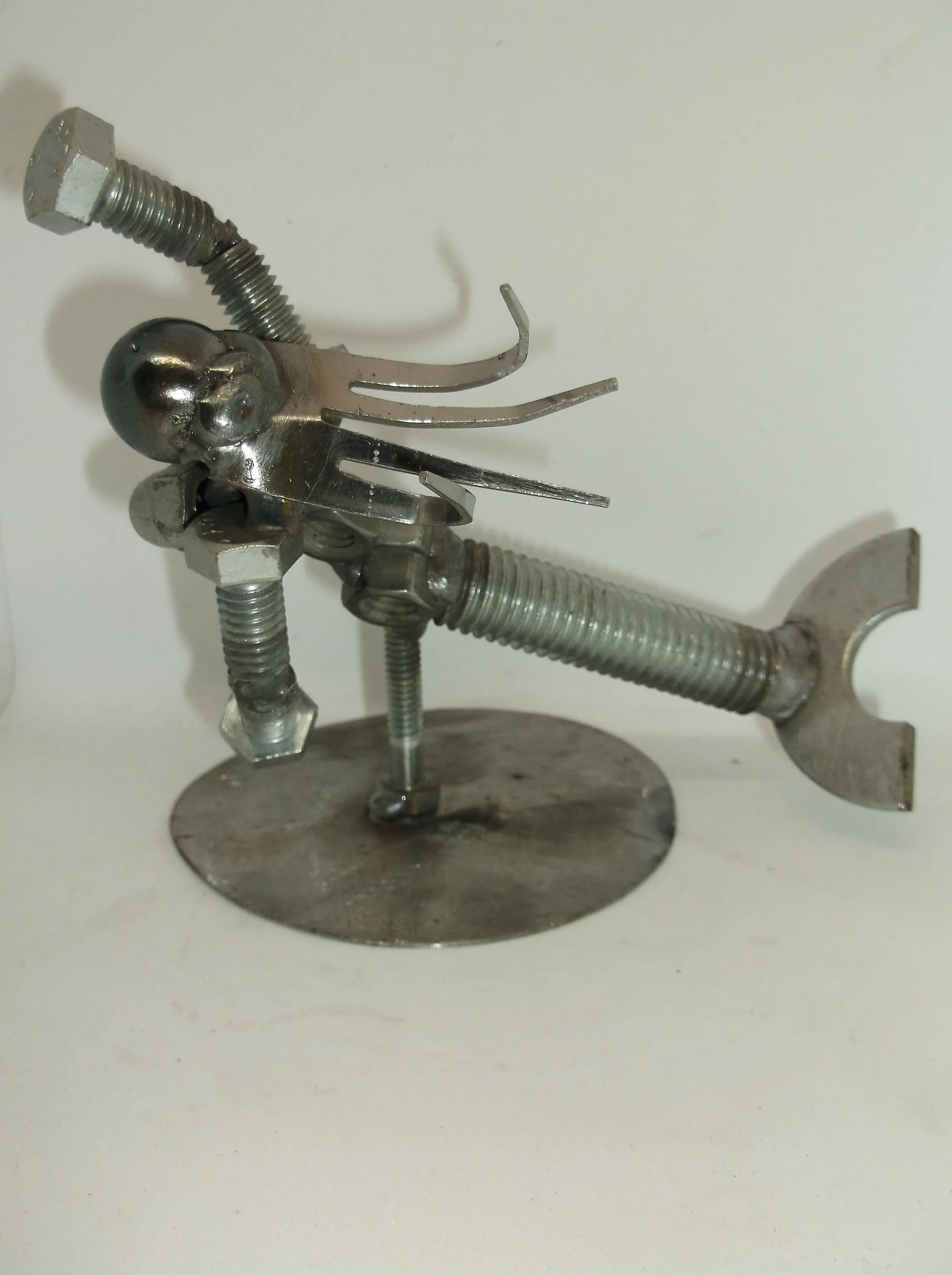 Mermaid, Metal Bolt Figurine, Recycled Metal Art