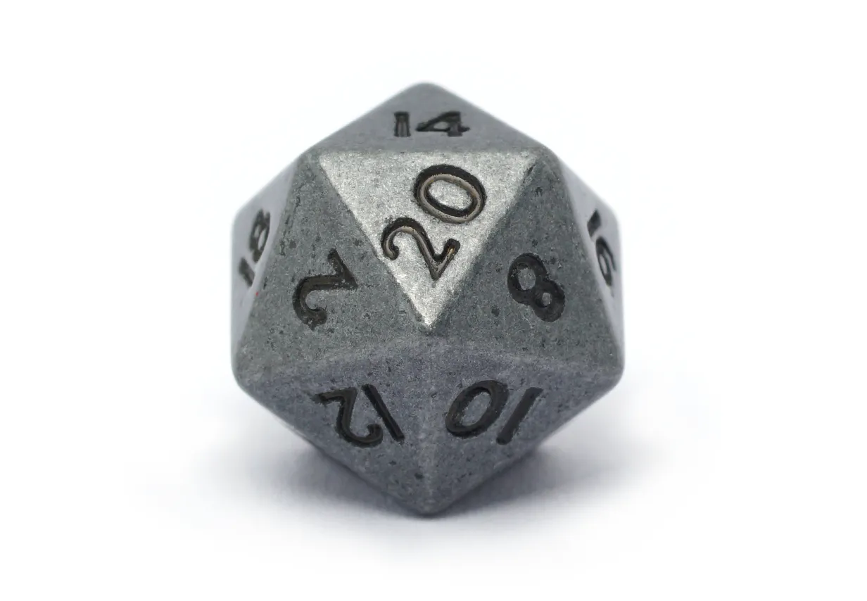 Mini Machined Metal Dice | Gun-Metal Grey