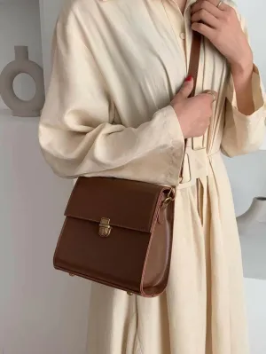 Minimalist Push Lock Crossbody Bag