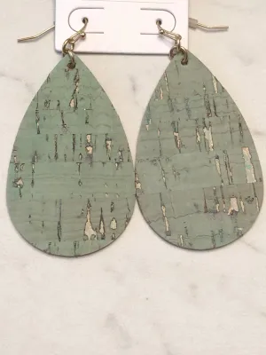 Mint Cork Earrings