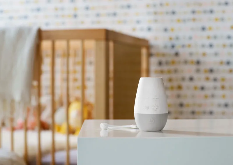Mobile Baby Night Soother | 3  Sounds Sleep Machine | Heartbeat, Shhhh & White Noise | Timer | Nightlight
