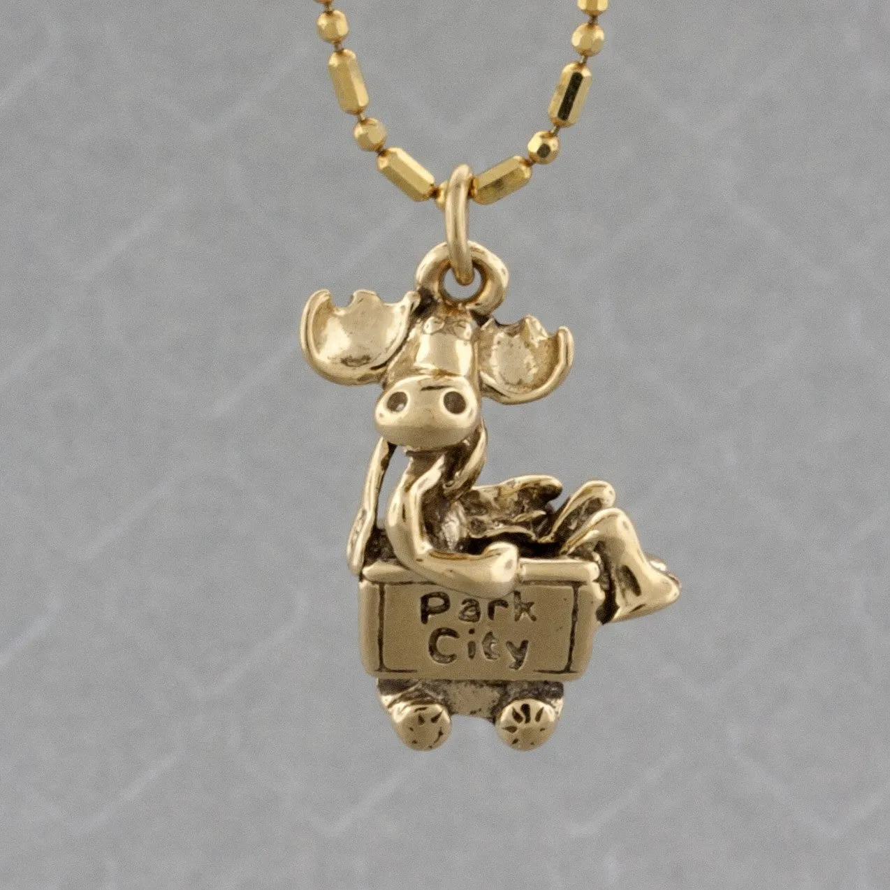 Moose MineCart Charm