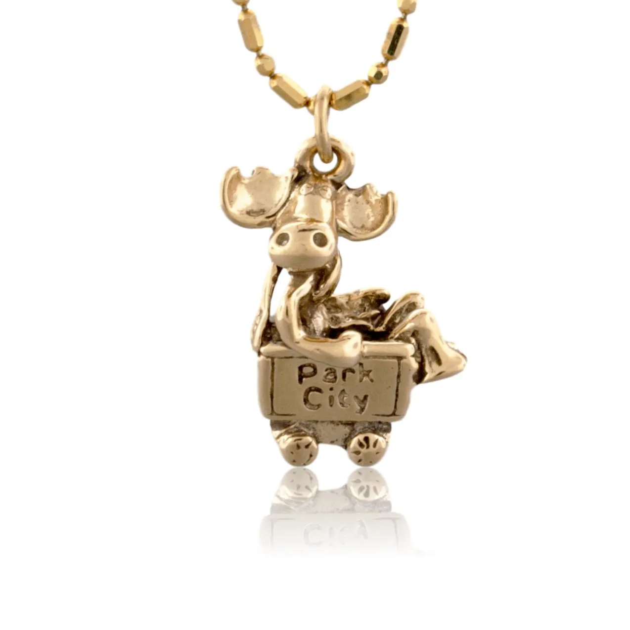 Moose MineCart Charm