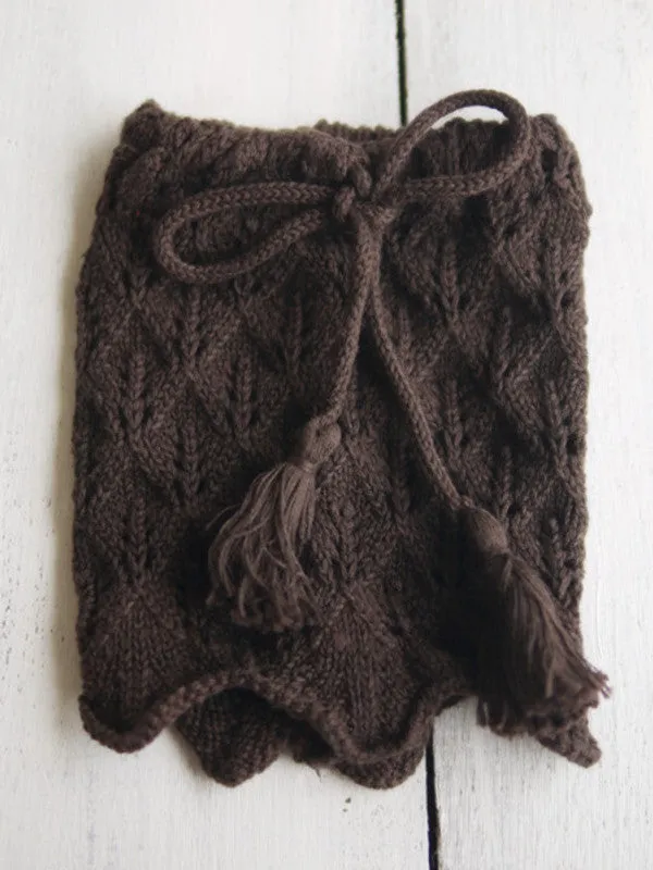 Mori girl crotchet hollow ankle warmer