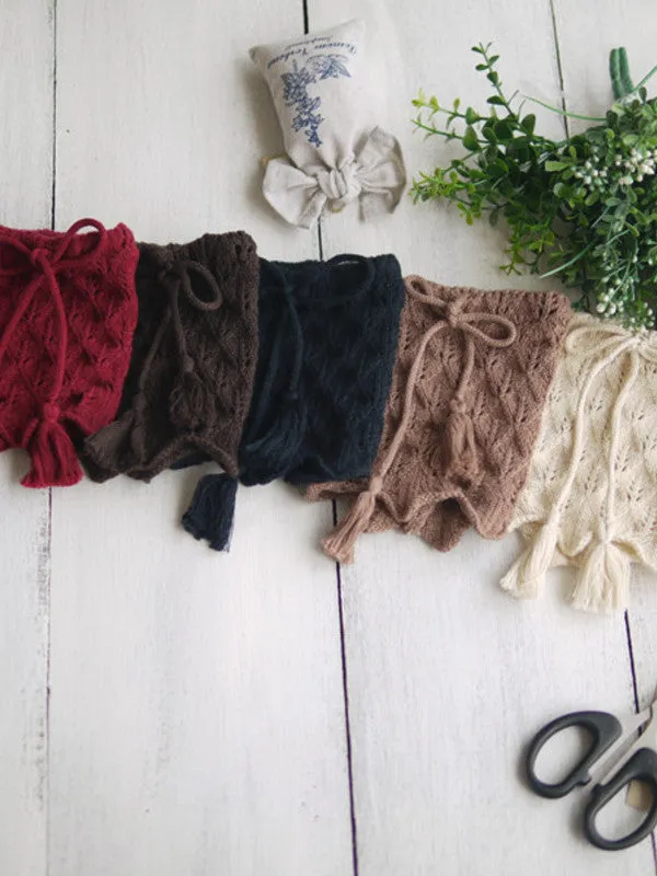 Mori girl crotchet hollow ankle warmer