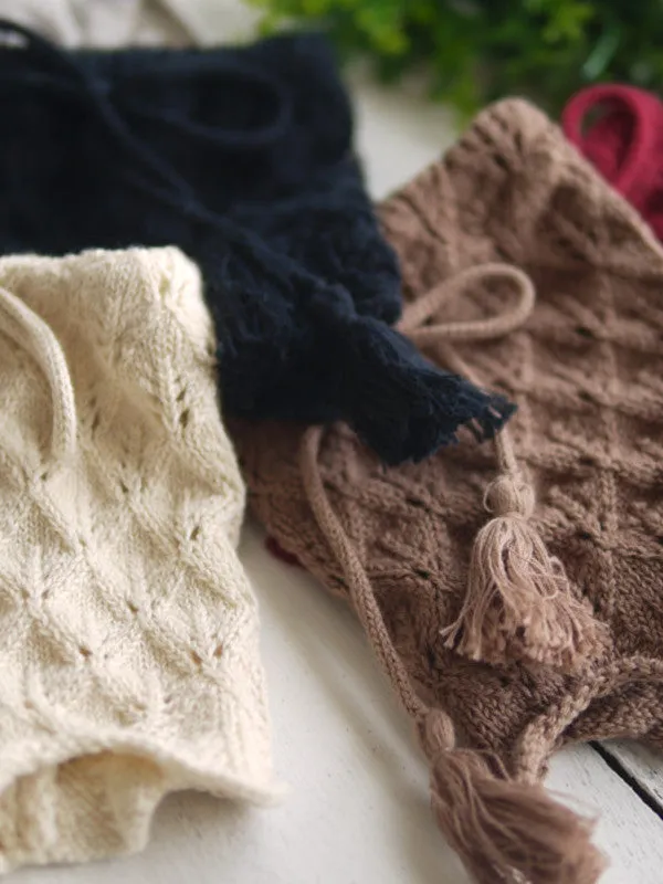 Mori girl crotchet hollow ankle warmer