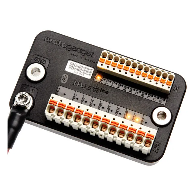 Moto Gadget M-unit blue digital control unit.