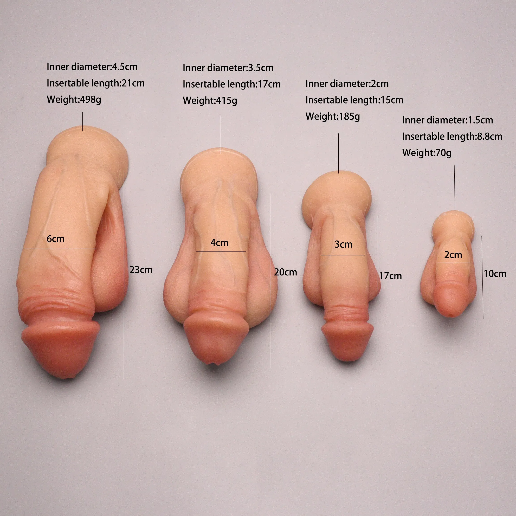 MRIMIN FTM Packer 3 in 1 STP Ultra-Lifelike Prosthetic Movable Testicles Penis-UL31
