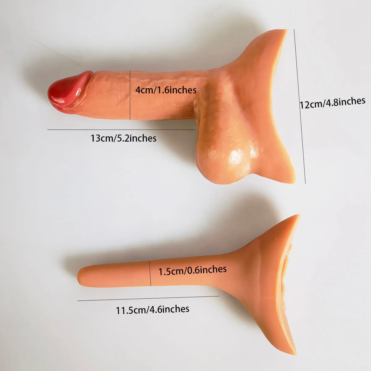 MRIMIN FTM Transgender Prosthetic Movable Testicles 3 in 1 Strap On Penis Packer STP Device for Transgender-B2G2