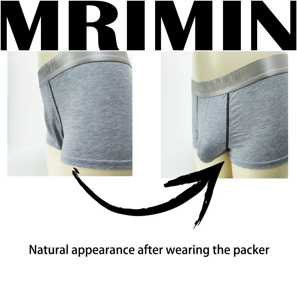 MRIMIN Handmade Trans Penis Sleeve Extender Realistic Textured Cock Extender STP Packer-PES02