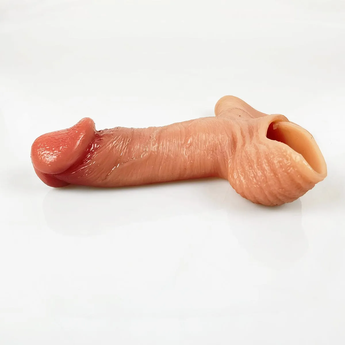 MRIMIN Handmade Trans Penis Sleeve Extender Realistic Textured Cock Extender STP Packer-PES06
