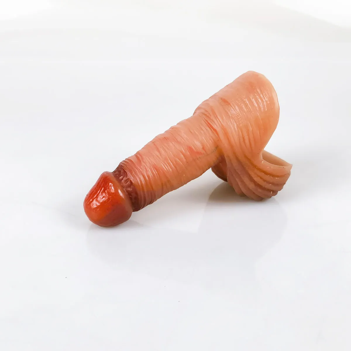 MRIMIN Handmade Trans Penis Sleeve Extender Realistic Textured Cock Extender STP Packer-PES10